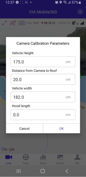 VIA Mobile360 D700 AI Dash Cam – ADAS Calibration